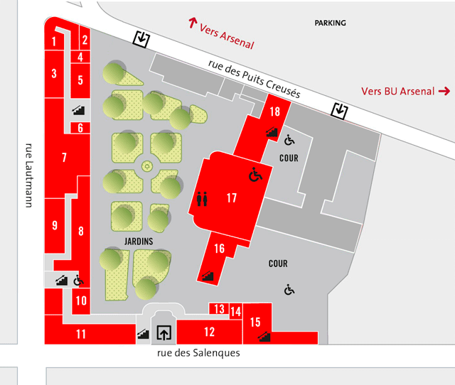 Plan TSM Anciennes Facultés 1st floor