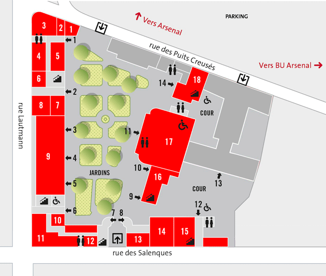 Plan TSM Anciennes Facultés Ground floor